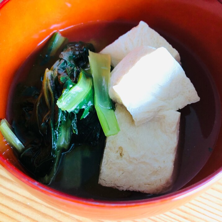 簡単に!☆小松菜と豆腐の白だし煮